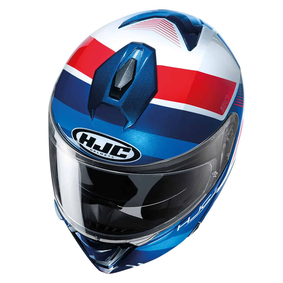 HJC I90 Flip Front Helmet Hollen - Red White Blue - Image 2