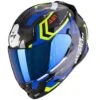 Scorpion Exo-491 Helmet Spin - Black Blue Yellow