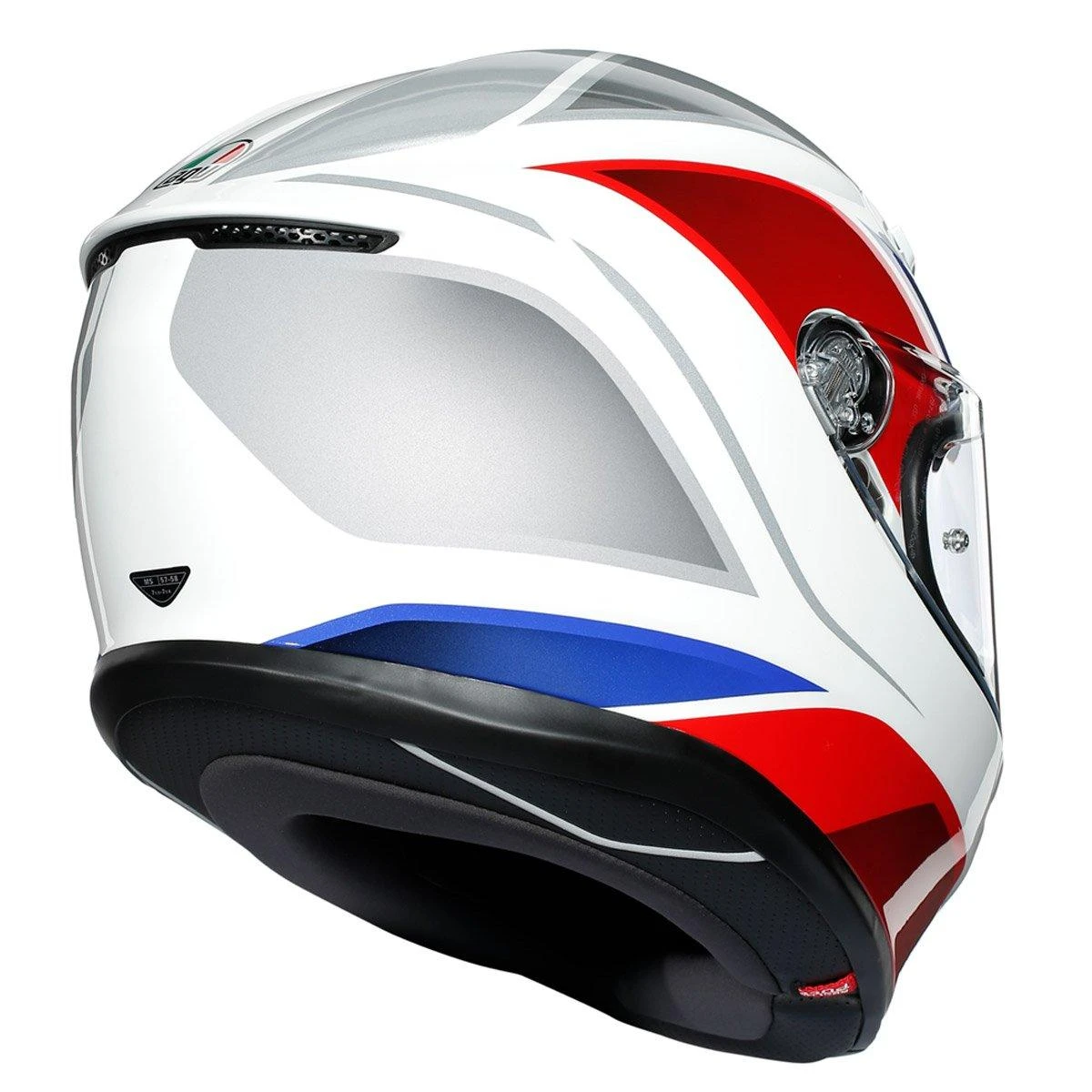 AGV K6 Hyphen Helmet - White Red Blue - Image 3