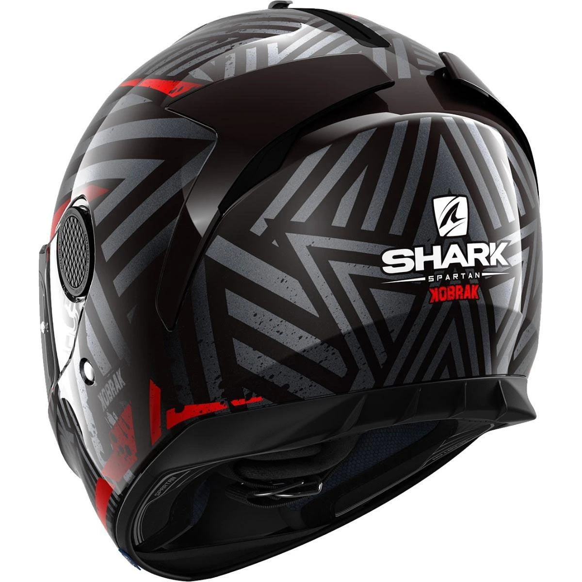 Shark Spartan Kobrak Helmet KRR - Black Red - SALE - Image 3
